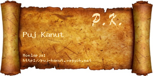 Puj Kanut névjegykártya